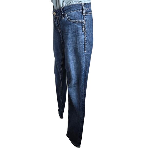 Silver Jeans Womens Crop Jeggings Size 30 Medium Wash Blue Denim Stretch‎ Casual - Picture 4 of 10